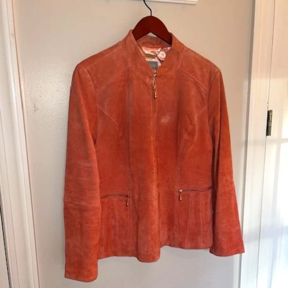 GUILLAUME | Suede Jacket Blush Mauve color Fitted design Size:L/G Quality